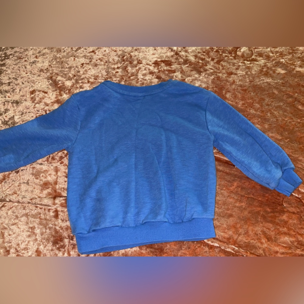 Old Navy Toddler Bright Blue Crew Neck Sweatshirt